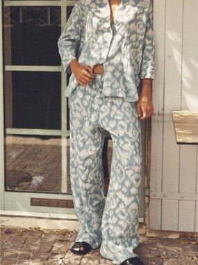 Zara Wide Leg Printed Pants